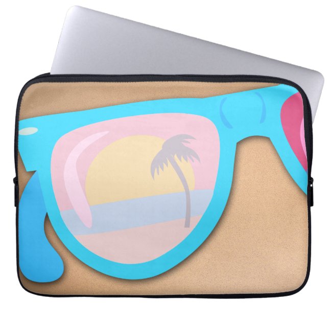 Zonnezonnebril voor strandwagentjes met vuurvaste  laptop sleeve (Voorkant)