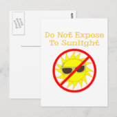 Zonnezonnebrillen Vampier Gothic Humor Briefkaart (Voorkant / Achterkant)