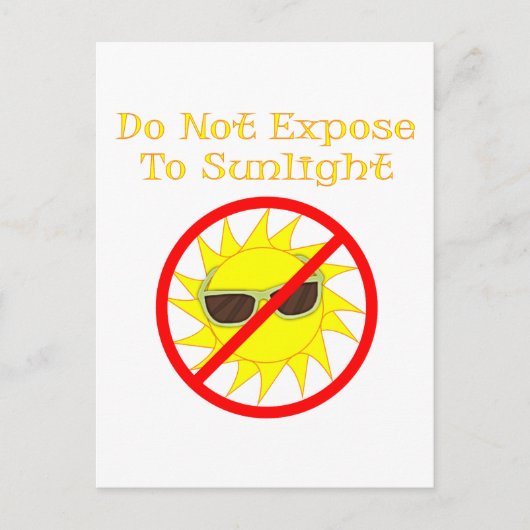 Zonnezonnebrillen Vampier Gothic Humor Briefkaart (Voorkant)