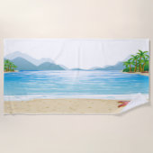 Zonnezonnescherm voor de zomerdoorsnede strandlaken (Voorkant)