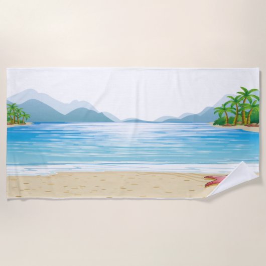 Zonnezonnescherm voor de zomerdoorsnede strandlaken (Voorkant)