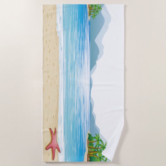 Zonnezonnescherm voor de zomerdoorsnede strandlaken (Voorkant)