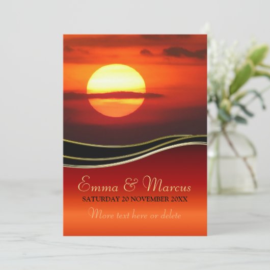 Zonnezonneschijn Verloving/uitnodiging tot huwelij Kaart (Staand voorkant)