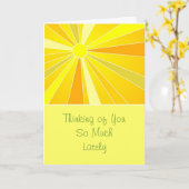 Zonnezonnige denking van jou verzenden kaart (Gele Bloem)