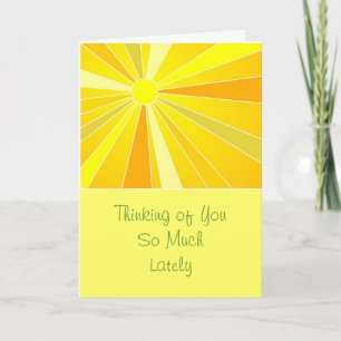 Zonnezonnige denking van jou verzenden kaart