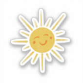 Zonnezonnige Sticker met vinylsnede glimlachen (Voorkant)