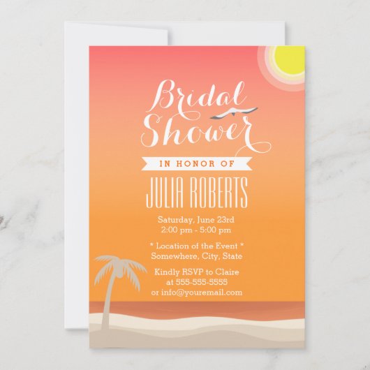 Zonnezonnige Vrijgezellenfeest zomerstrand Kaart (Voorkant)