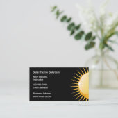 Zonnezonontwerp voor zonne-energie visitekaartje (Staand voorkant)