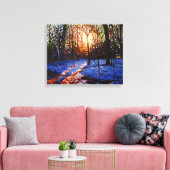 Zonnezonsondergang 2010 canvas afdruk (Insitu (Woonkamer))