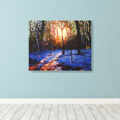 Zonnezonsondergang 2010 canvas afdruk (Insitu (Houten vloer))