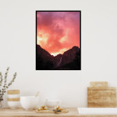 Zonnezonsondergang boven de Herfst Poster (Keuken)