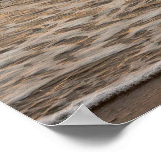 Zonnezonsondergang op de strand van Saint Cyr - Se Poster (Hoek)