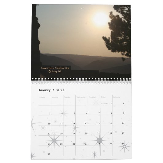 Zonnezonsondergang...personaliseerbaar! Kalender (Jan 2027)