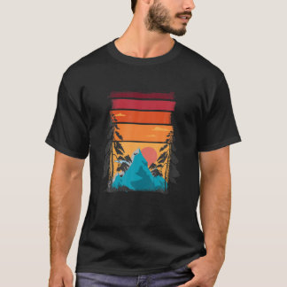 Zonnezonsondergang stijlgebergten Zon Natuur T-shirt