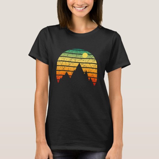 Zonnezonsondergang  stijlgebergten Zonnezon Natuur T-shirt (Voorkant)