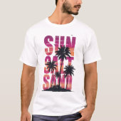 Zonnezout Zand - Tropische zonsondergang T-shirt (Voorkant)