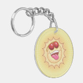Zonnezuur glimlachen sleutelhanger (Voorkant Links)