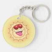 Zonnezuur glimlachen sleutelhanger (Achterkant)