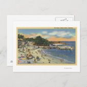 Zonnezwemmers en zwemmers op het strand briefkaart (Voorkant / Achterkant)