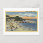 Zonnezwemmers en zwemmers op het strand briefkaart (Voorkant)