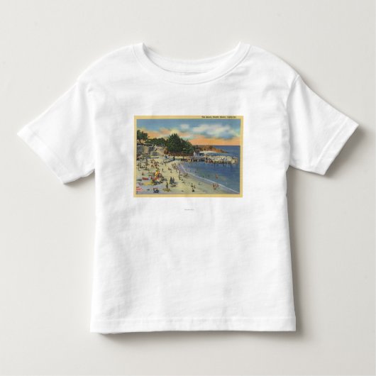 Zonnezwemmers en zwemmers op het strand kinder shirts (Voorkant)