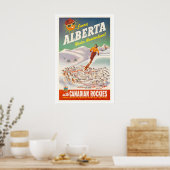 Zonnig Alberta Winterwonderland in Canada Poster (Keuken)