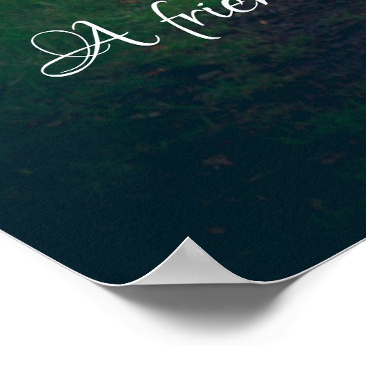 Zonnig bospad poster (Hoek)