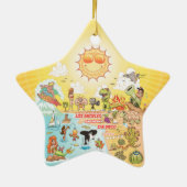Zonnig Californië Keramisch Ornament (Achterkant)