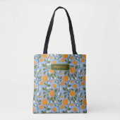 Zonnig Citrus Sinaasappels Grove Pattern Tote Bag (Voorkant)