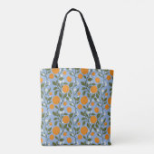 Zonnig Citrus Sinaasappels Grove Pattern Tote Bag (Achterkant)