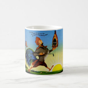 Zonnig de Schenley Bourbon-rooster op de golfkou Koffiemok