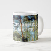 Zonnig dennenbos grote koffiekop (Voorkant rechts)