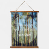 Zonnig dennenbos hangend wandkleed (Voorkant)