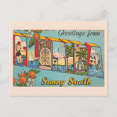 Zonnig Florida uit vroeger tijden Briefkaart (Voorkant)