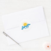 Zonnig! Galveston Island, Texas Ronde Sticker (Envelop)