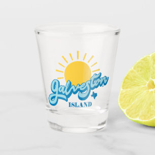Zonnig! Galveston Island, Texas Shot Glas