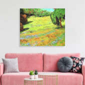 Zonnig gazon in een openbaar park door Vincent van Canvas Afdruk (Insitu (Woonkamer))