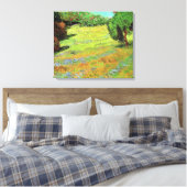 Zonnig gazon in een openbaar park door Vincent van Canvas Afdruk (Insitu (Slaapkamer))