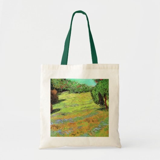 Zonnig gazon in een openbaar park van Vincent van  Tote Bag (Voorkant)