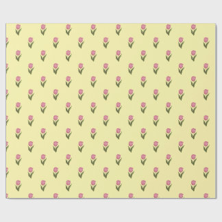 Zonnig Geel Bloemig Inpakpapier | Elegante Botanis
