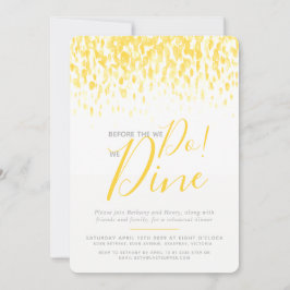 Zonnig geel dab art repetitie diner voordat we doe kaart