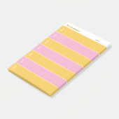 Zonnig Geel en Roze Aangepaste Weekplanner Post-it® Notes (Schuin)