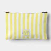 Zonnig geel en wit strepen - monogram etui (Voorkant)