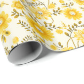 Zonnig geel genot: een minimalistische bruiloft cadeaupapier (Rol Hoek)