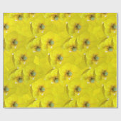 Zonnig geel mais papaver patroon cadeaupapier (Vlak)