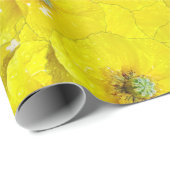 Zonnig geel mais papaver patroon cadeaupapier (Rol Hoek)