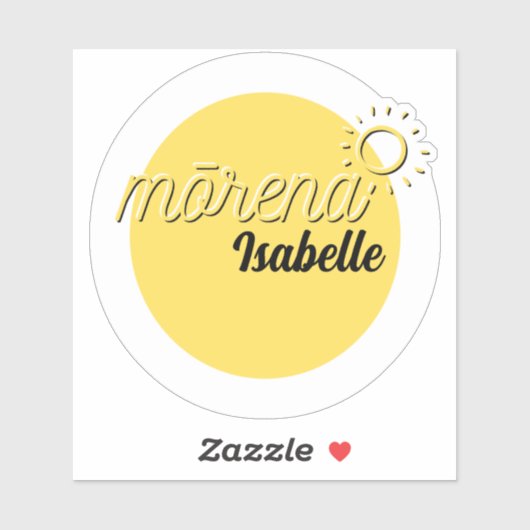 ZONNIG GEEL WITTE OCHTEND Mōrena Māori AANGEPASTE  Sticker (Vel)