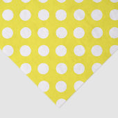 Zonnig Geel & Witte Stippen Verjaardagsfeest Tissuepapier (Detail)