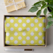 Zonnig Geel & Witte Stippen Verjaardagsfeest Tissuepapier (Geschenk)