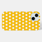 Zonnig Geel Witte Stippenpatroon Kunst Case-Mate iPhone Case (Achterkant (horizontaal))